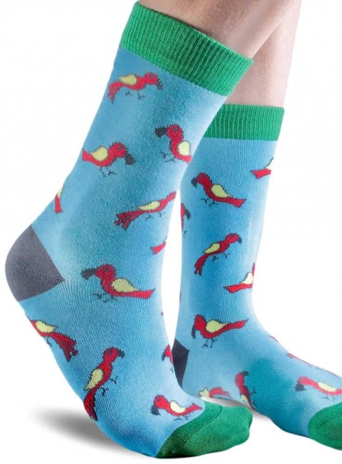 Bamboo Socks with organic cotton womens Blue Parrot from Doris &amp; Dude