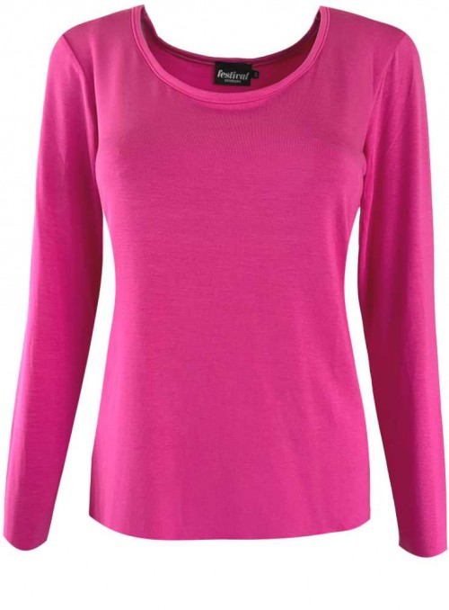 Bamboo T-shirt with long sleeves Pink