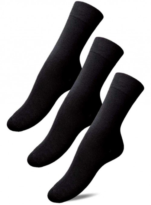 3 PACK bamboo Socks regular Black from LuxSocks