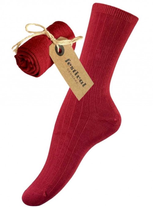 Bamboo socks Chili Red from Festival