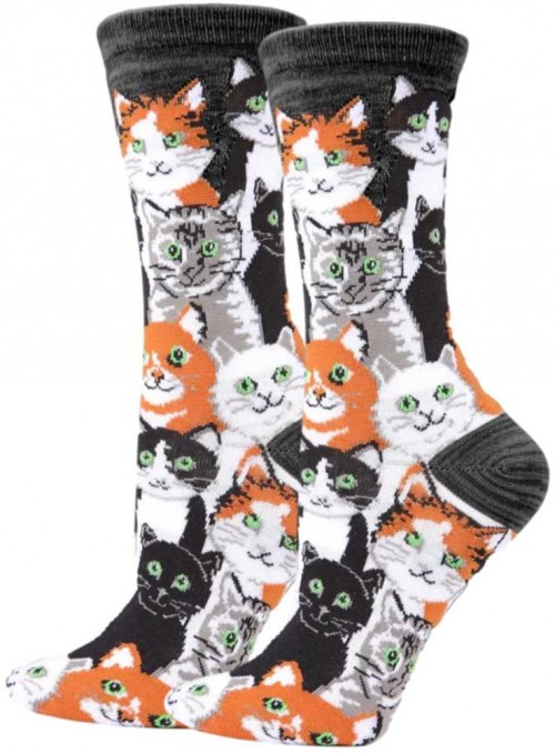 Bamboo Socks for women with Cats