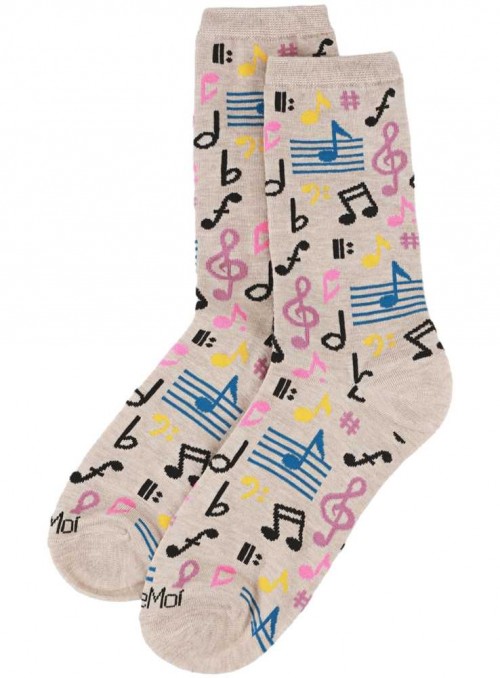 Bamboo Socks for women Musical Notes