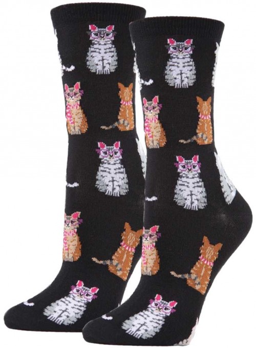 Bamboo Socks for women Professor Cats