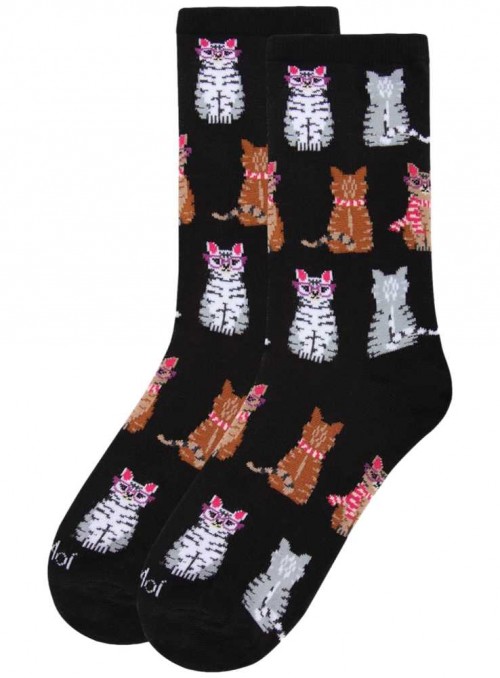 Bamboo Socks for women Professor Cats