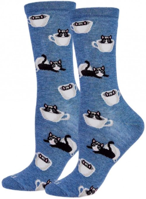 Bamboo Socks for women Cup o' Cats