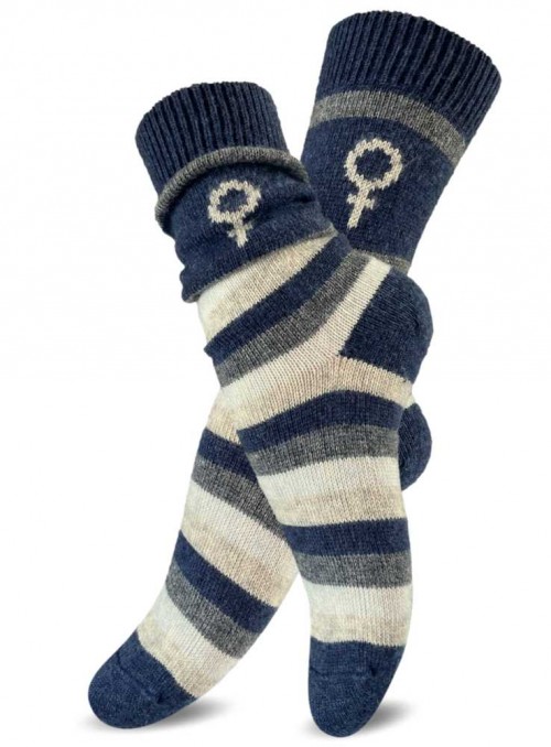 Wool Socks Cashmere-Mix Stripe from Gorridsen Design